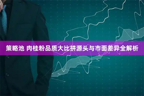 策略池 肉桂粉品质大比拼源头与市面差异全解析